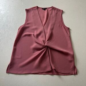Topshop Pink Twist Front Sleeveless Blouse | Size 4 | Elegant Workwear Tank